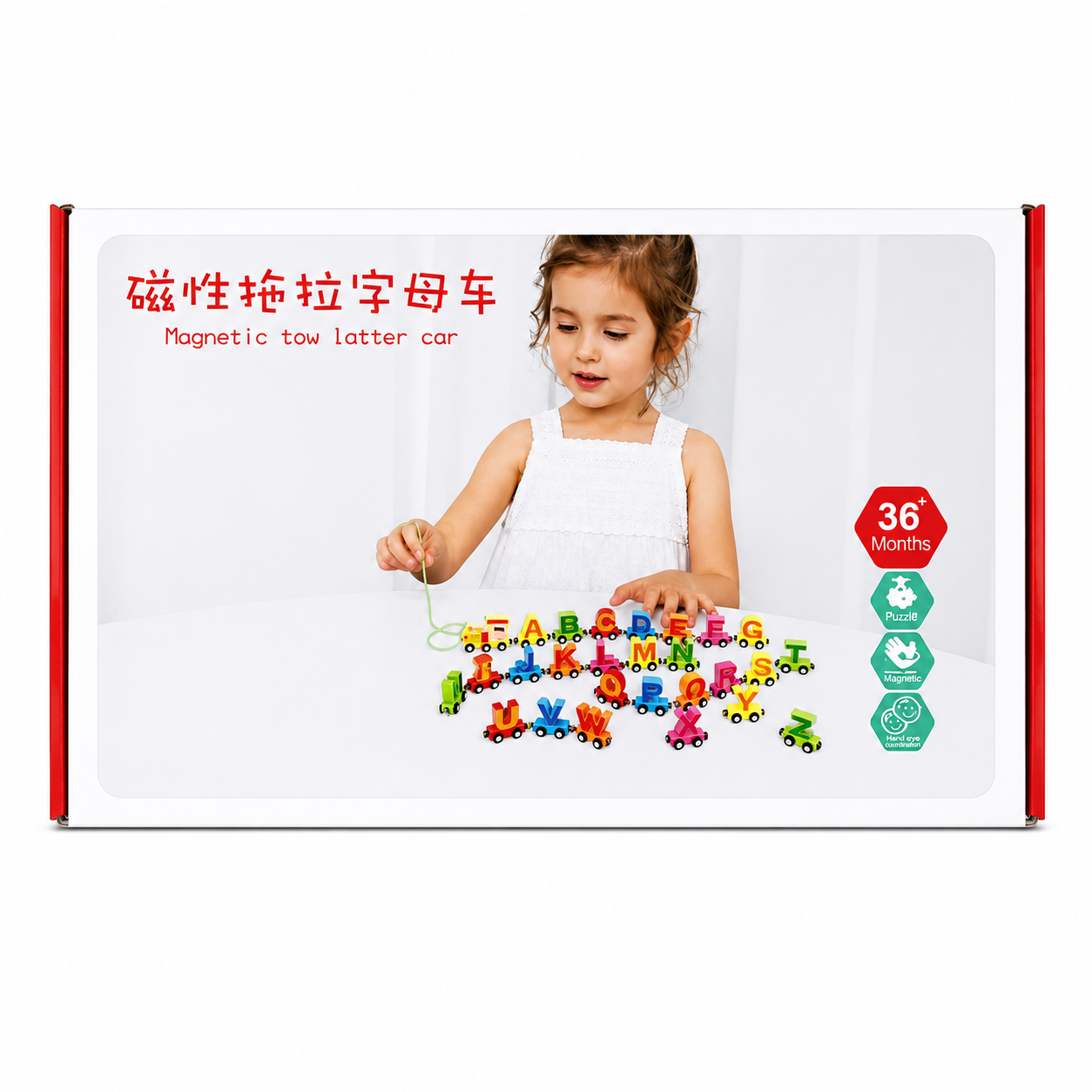 Magnetic Wooden Alphabet Train 26 Letters