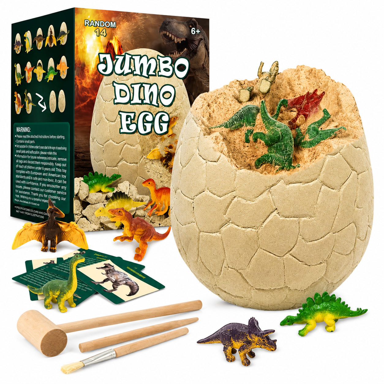 Jumbo Dino Egg Dig Kit with 14 Dinosaurs