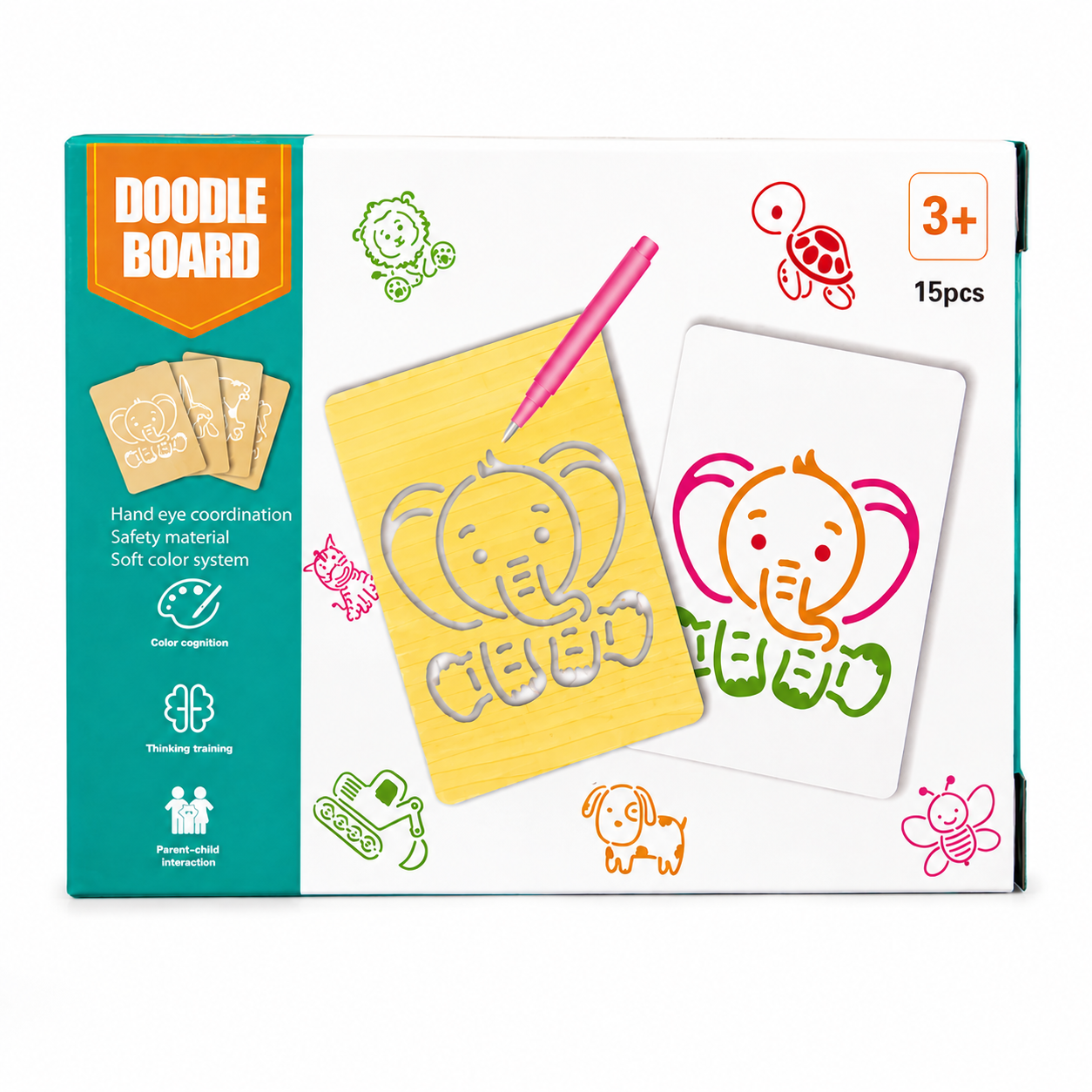 Doodle Board Stencil Set 15 Pieces