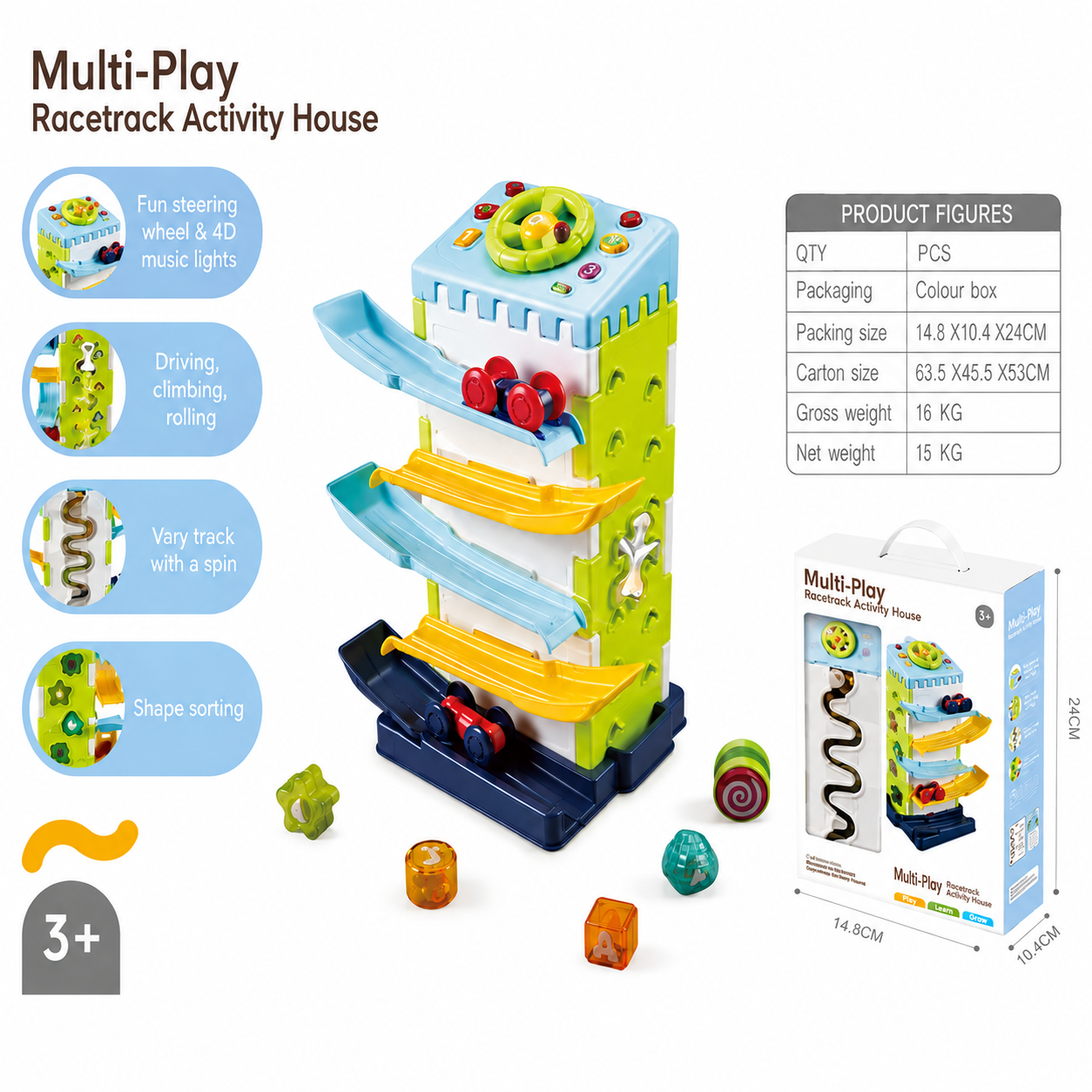 Multi-Play Racetrack Activity House
