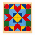 Wooden Mosaic Pattern Blocks with Tray