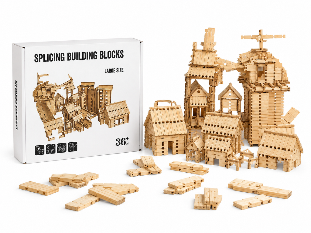 Wooden Splicing Building Blocks - Large Size Set