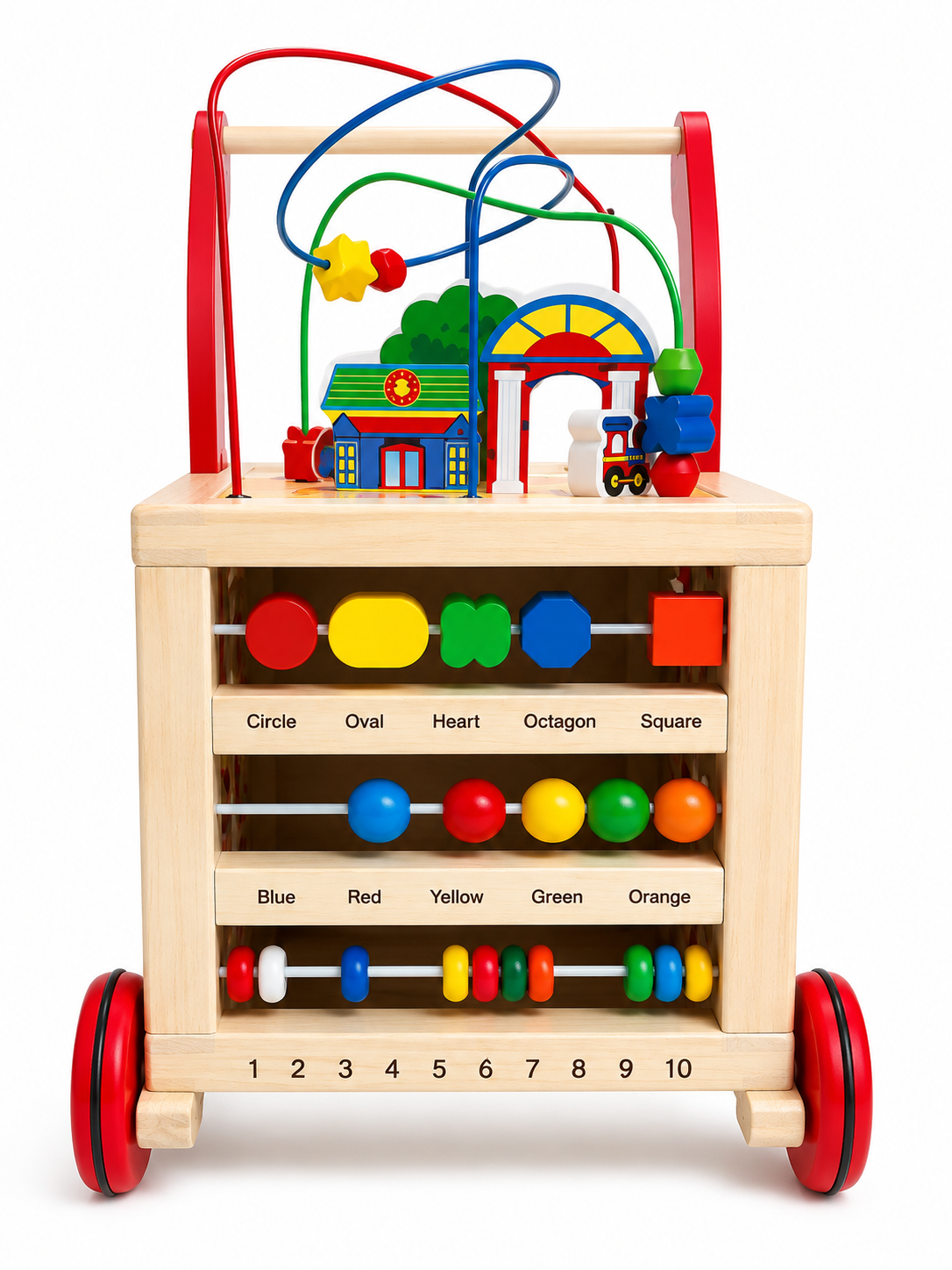 Wooden Activity Walker and Learning Cube