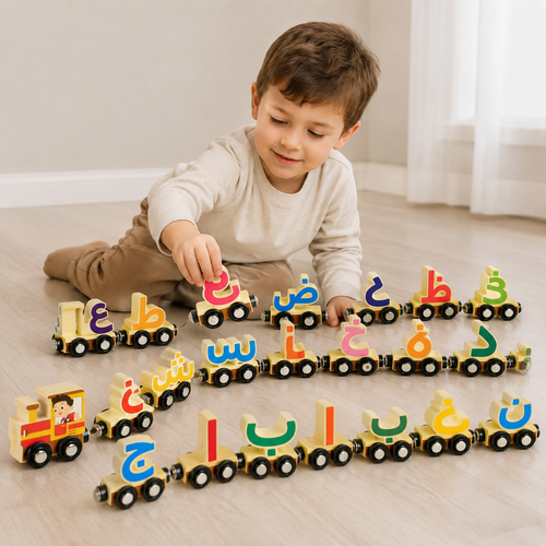 Arabic Alphabet Magnetic Wooden Train